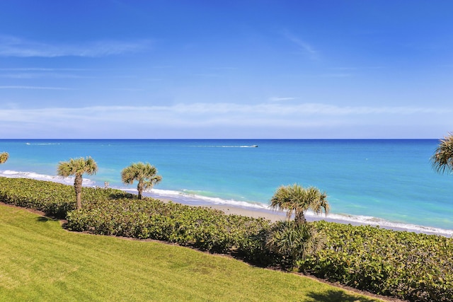 water view with a view of the beach