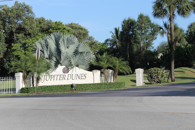 view of community sign