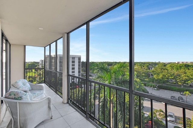 view of sunroom