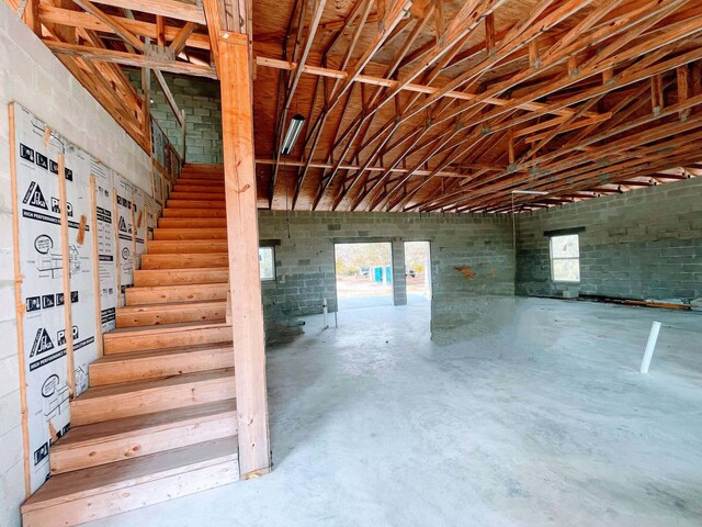 16738 NW 262nd St, Okeechobee, FL 34972 - interior space with stairway and plenty of natural light