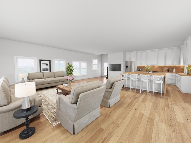 16738 NW 262nd St, Okeechobee, FL 34972 - living area with light wood-style flooring