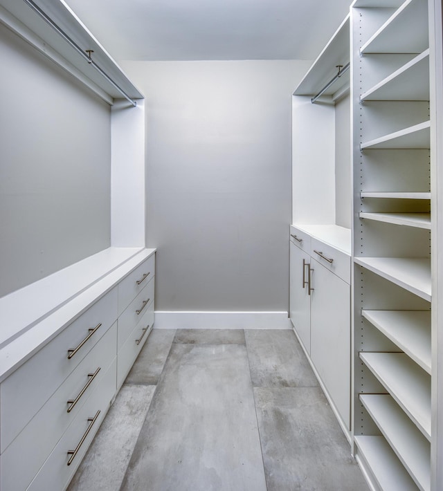 view of walk in closet