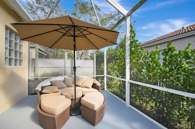 view of sunroom / solarium