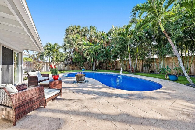 330 Franklin Rd, West Palm Beach, FL 33405 - view of swimming pool with a patio and a fenced backyard