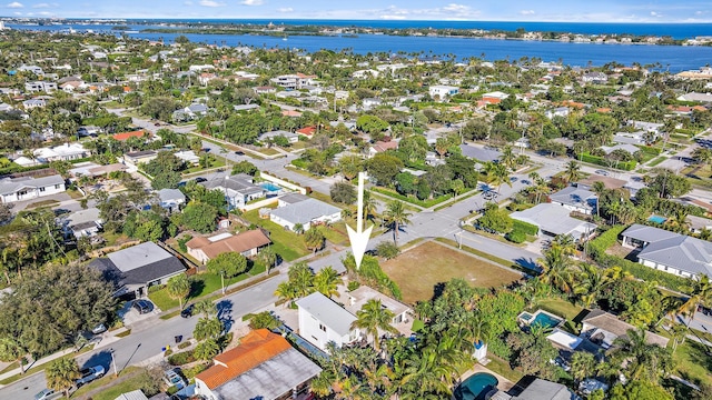 330 Franklin Rd, West Palm Beach, FL 33405 - aerial view of property and surrounding area with a large body of water and nearby suburban area