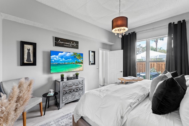 bedroom with a textured ceiling