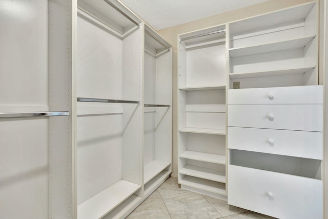 view of walk in closet