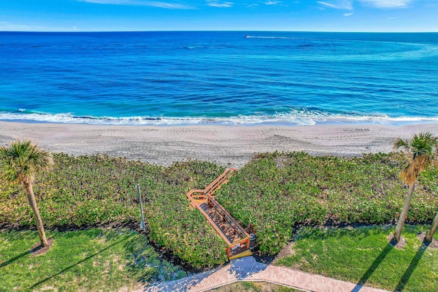 water view with a view of the beach