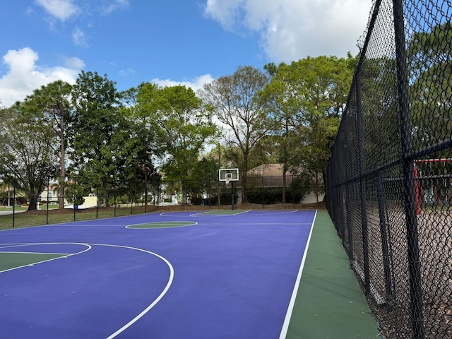 view of basketball court