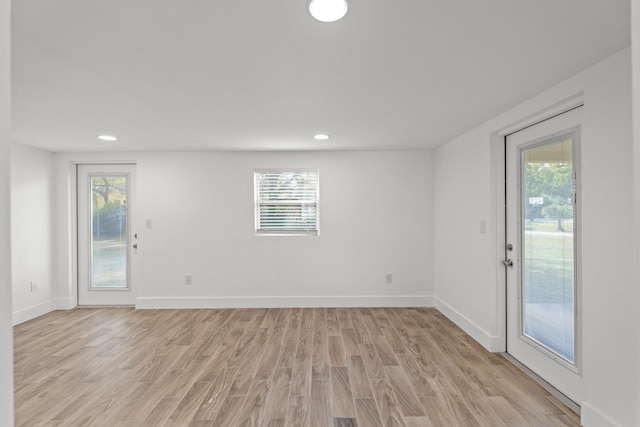 interior space featuring light wood-type flooring