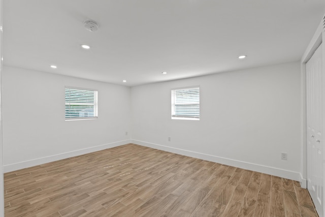 empty room featuring light hardwood / wood-style floors