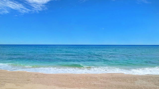 water view with a view of the beach