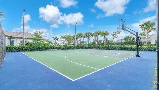 view of basketball court