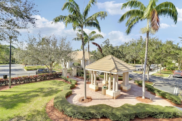 surrounding community with a gazebo