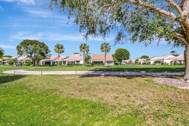 view of community featuring a yard