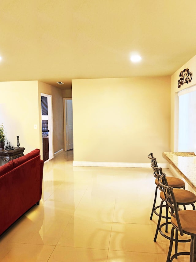 view of tiled dining room