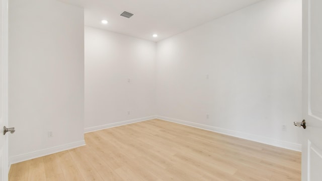 empty room featuring light wood-type flooring