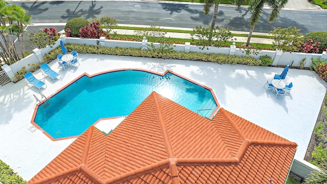 view of pool with a patio area