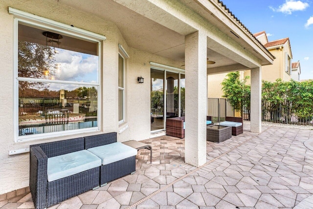 view of patio / terrace with an outdoor hangout area