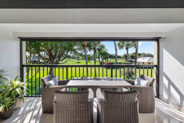 view of sunroom