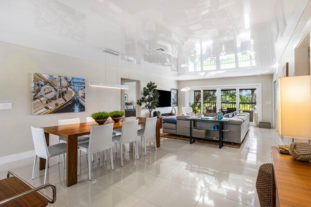 living room featuring french doors