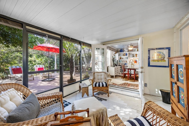 view of sunroom