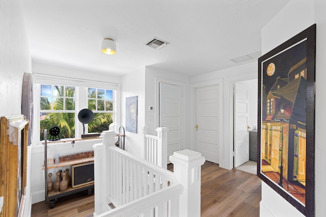 bedroom with hardwood / wood-style flooring