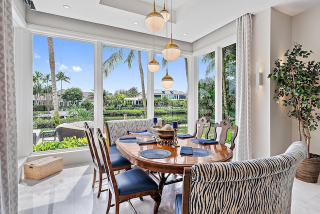 view of sunroom