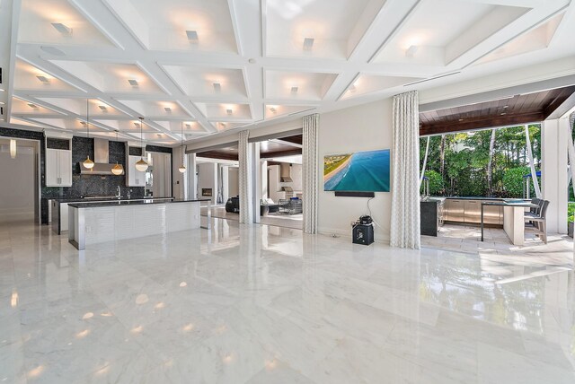 177 Commodore Dr, Jupiter, FL 33477 - lobby with coffered ceiling and beam ceiling