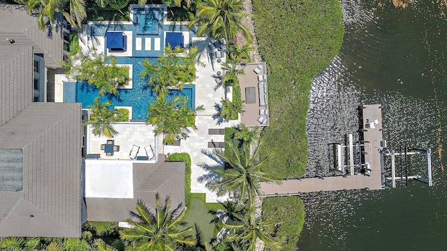 177 Commodore Dr, Jupiter, FL 33477 - drone / aerial view of a large body of water and a pool area