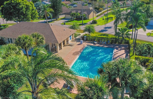 view of pool featuring a patio area