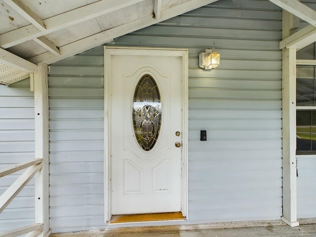 view of doorway to property