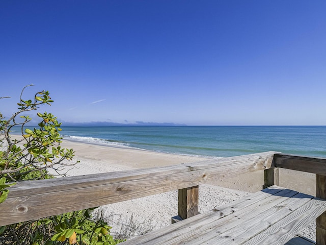 property view of water with a view of the beach