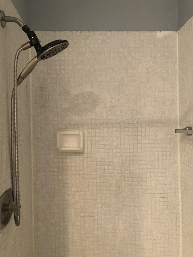 details with tiled shower