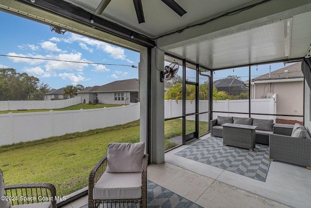 view of sunroom