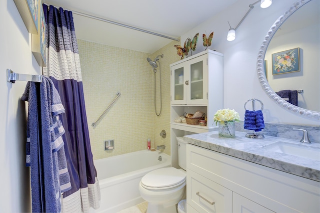 363 Wellington J, West Palm Beach, FL 33417 - full bathroom with vanity, toilet, and shower / tub combo