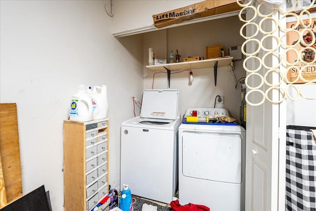 laundry area featuring separate washer and dryer