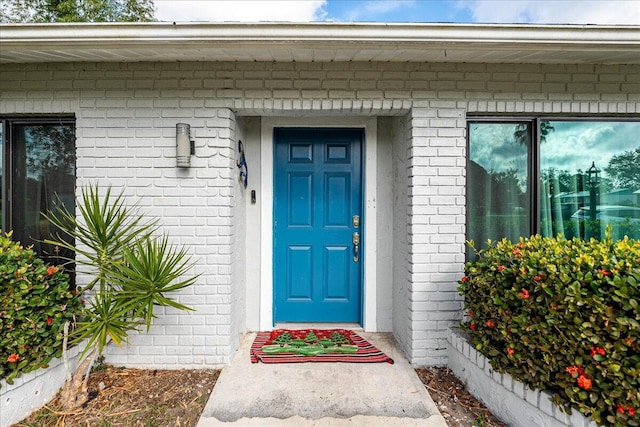 view of doorway to property