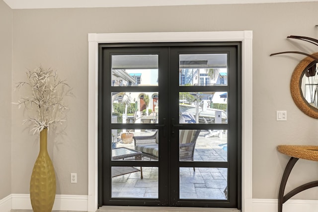 entryway with french doors