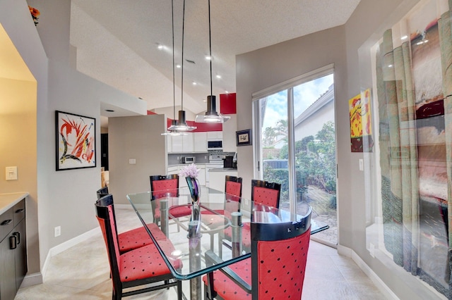 view of tiled dining space