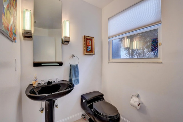 bathroom with sink and toilet