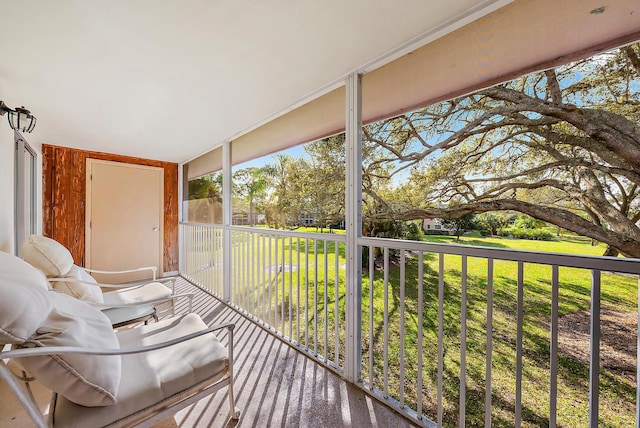 view of sunroom