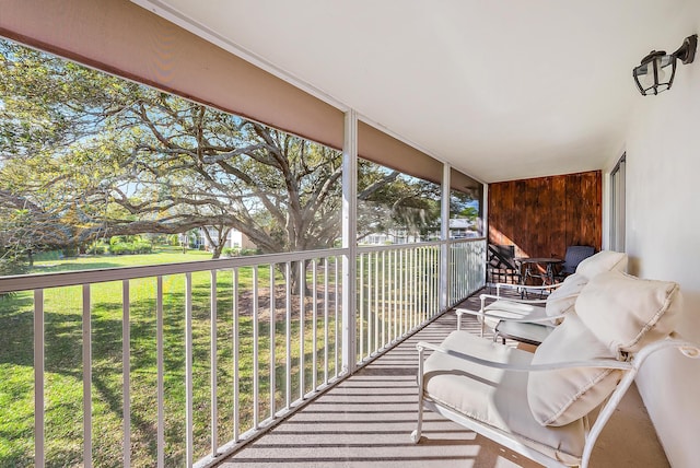 view of sunroom