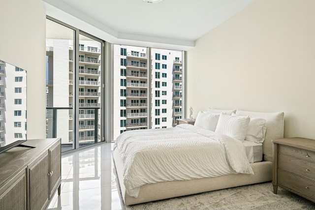 view of tiled bedroom