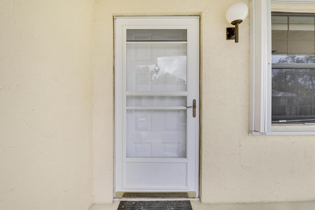 view of doorway to property