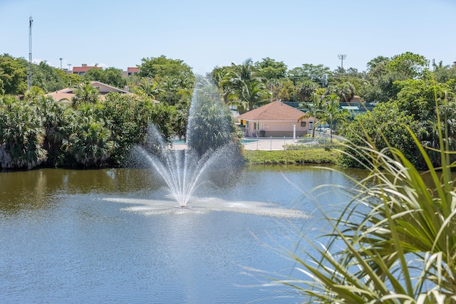 view of water feature