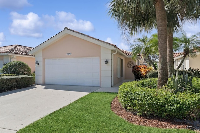 ranch-style home with a garage