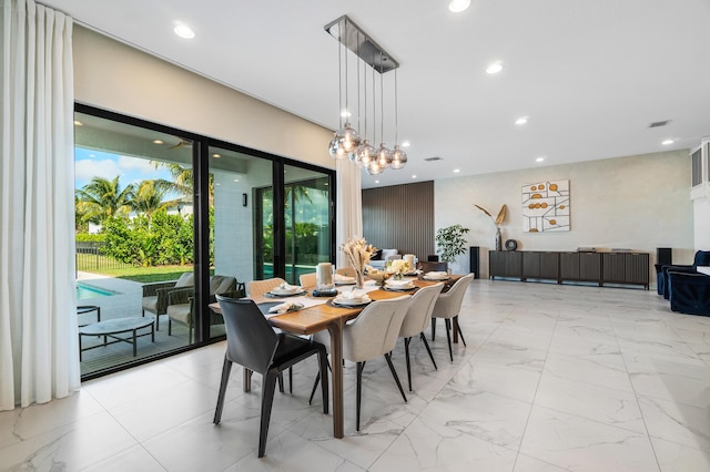 view of dining area