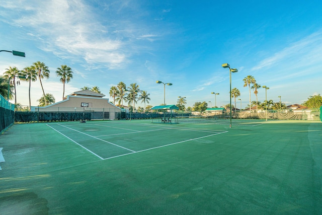 view of tennis court