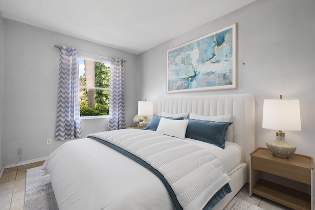 view of tiled bedroom